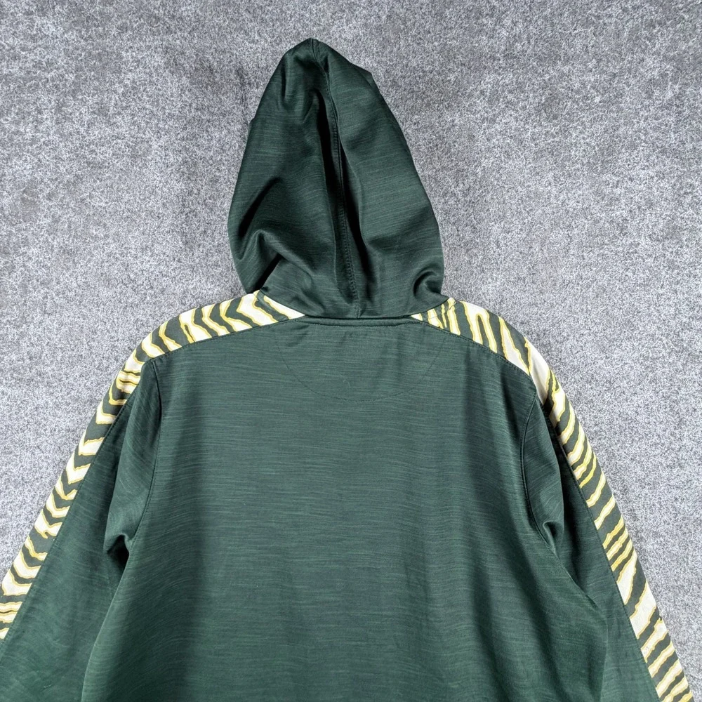 NFL Team Apparel Hoodie Mens M Green Green Bay Packers Zebra Print Long‎ Sleeve